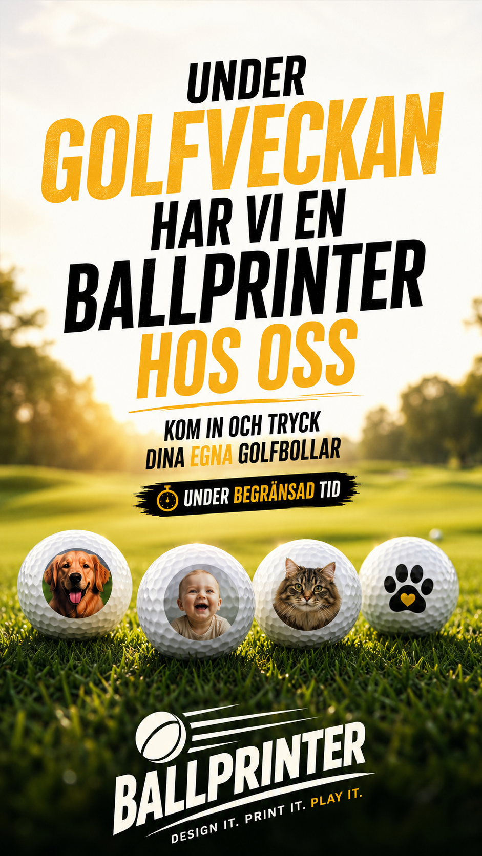 Golfveckan – Ballprinter hos oss – Story (9:16)